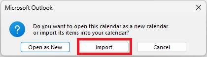 Import Calendar File