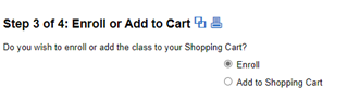 Step 3 of 4: Enroll or Add to Cart