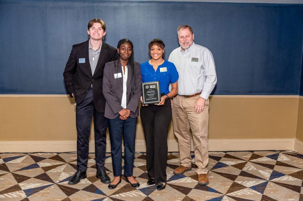 Attending the Innovation Boot Camp were (from left) team members Joshua Hawks, Kiana Watt and Erynn Martin, and Virginia Western Associate Dean of STEM Adam O'Neal. Courtesy of EPNAC.