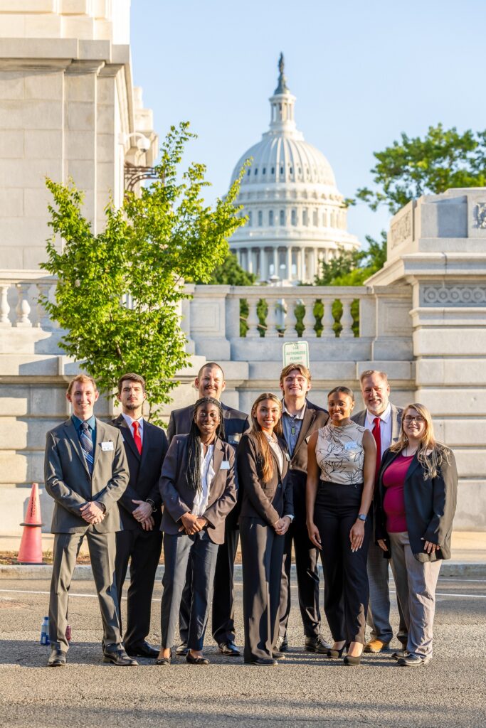 Virginia Western and other teams at the Innovation Boot Camp presented their projects on Capitol Hill. Courtesy of EPNAC.