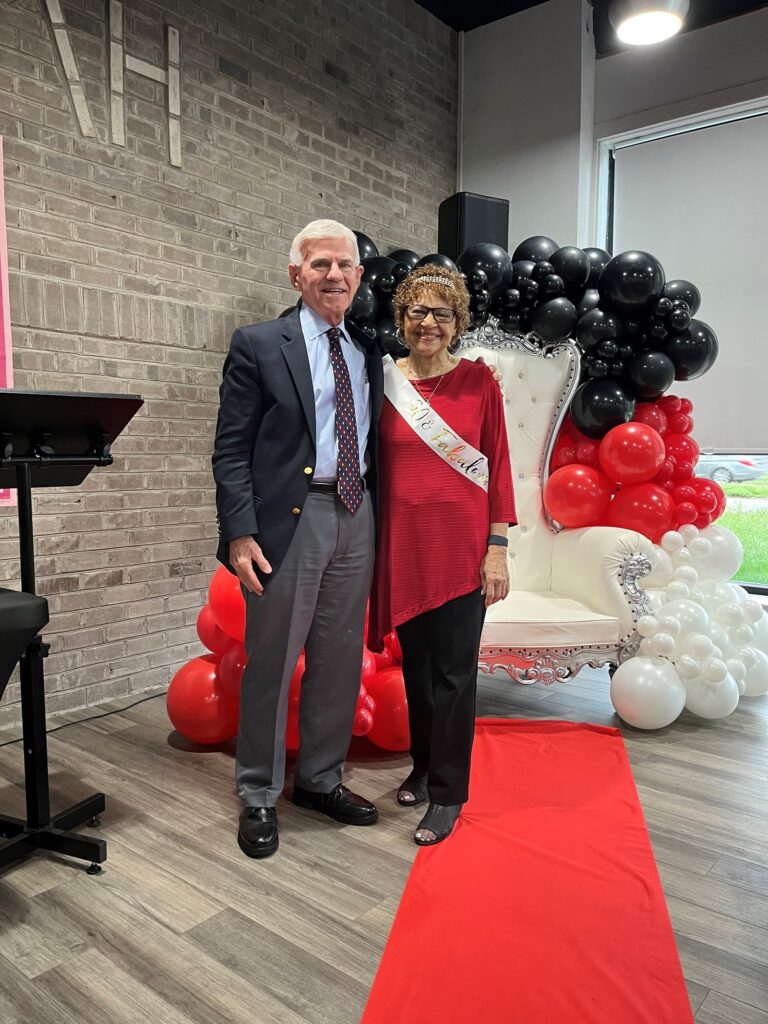 Dr. Dolores Yuille Johns was honored on Sept. 28, the day after she turned 90. In remarks at the celebration, Dr. Robert Sandel (left), president of Virginia Western, highlighted Johns' significant contributions to the College, where she was the first African American faculty administrator.