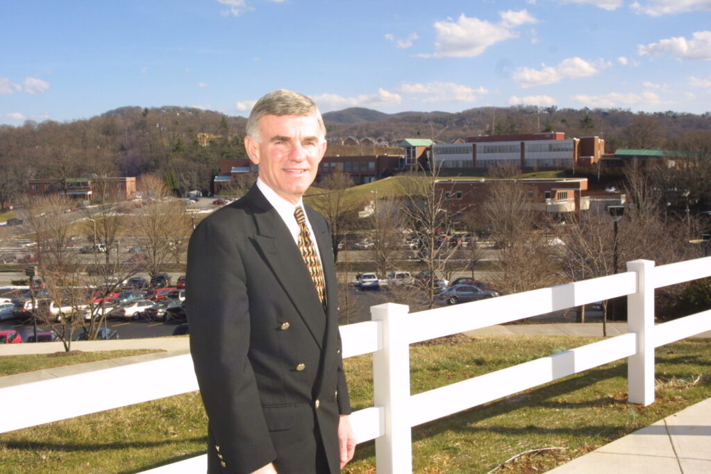 Virginia Western Community College President Robert Sandel, shown in this 2003 photo, will retire at the end of the school year.