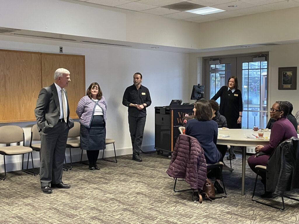 Dr. Robert Sandel, President of Virginia Western, greets attendees and shares some of the ways the Human Services Program has contributed to the Roanoke region.