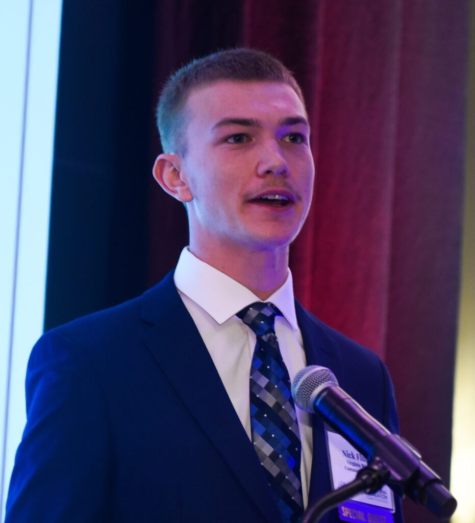 Nick Flurnoy was the featured student speaker at the Legislative Reception on Jan. 21 in Richmond.