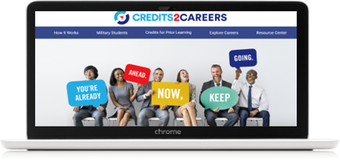 Screenshot of Credits2Careers Website